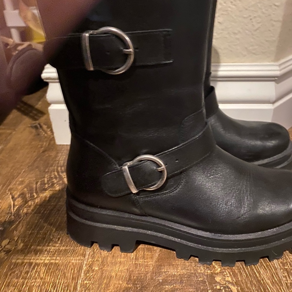 Maeve Black Boots with Silver Accents